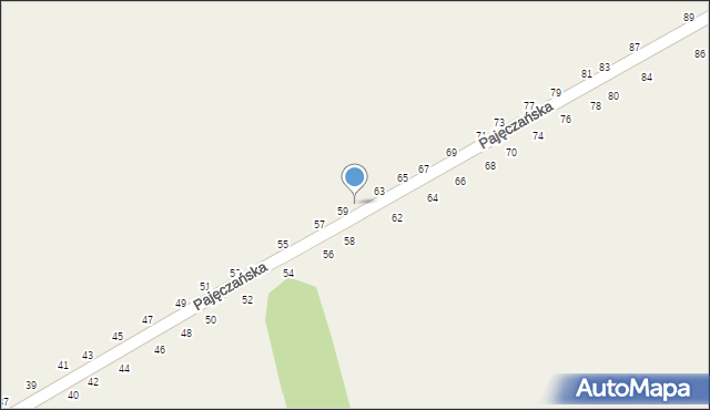 Popów, Pajęczańska, 61, mapa Popów