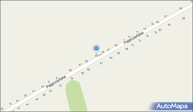 Popów, Pajęczańska, 63, mapa Popów