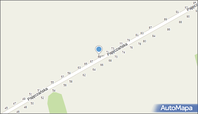 Popów, Pajęczańska, 69, mapa Popów