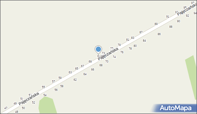 Popów, Pajęczańska, 71, mapa Popów