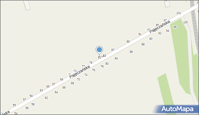 Popów, Pajęczańska, 81, mapa Popów