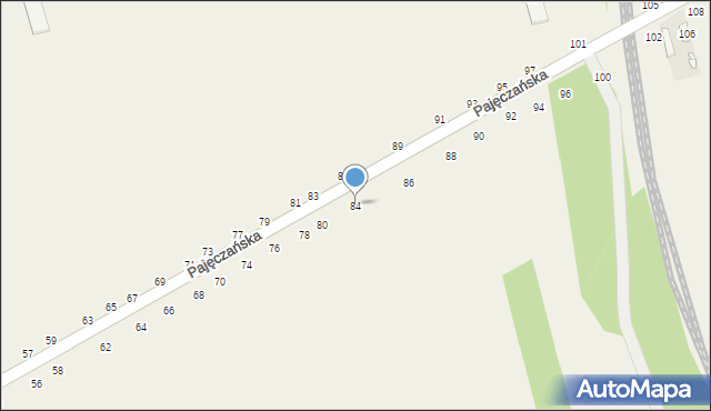 Popów, Pajęczańska, 84, mapa Popów