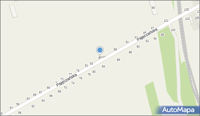 Popów, Pajęczańska, 87, mapa Popów