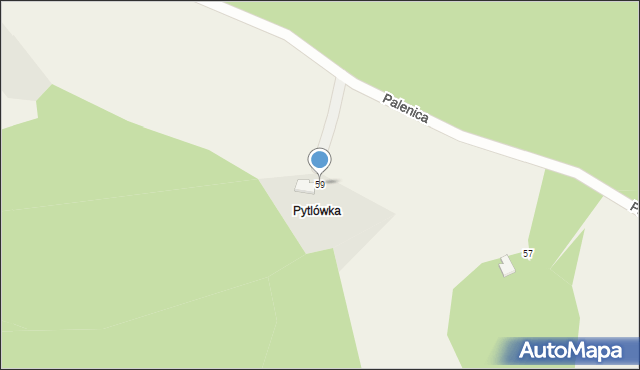 Porąbka, Palenica, 59, mapa Porąbka