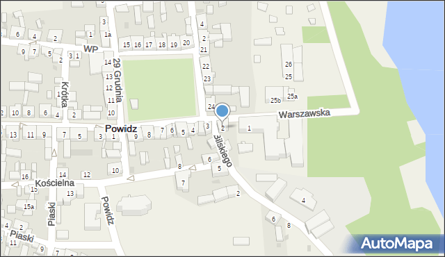 Powidz, Park Powstańców Wielkopolskich, 2, mapa Powidz