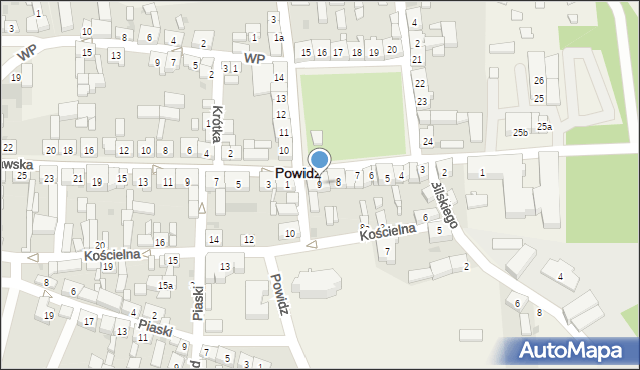 Powidz, Park Powstańców Wielkopolskich, 9, mapa Powidz