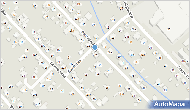 Poznań, Paczkowska, 22a, mapa Poznania