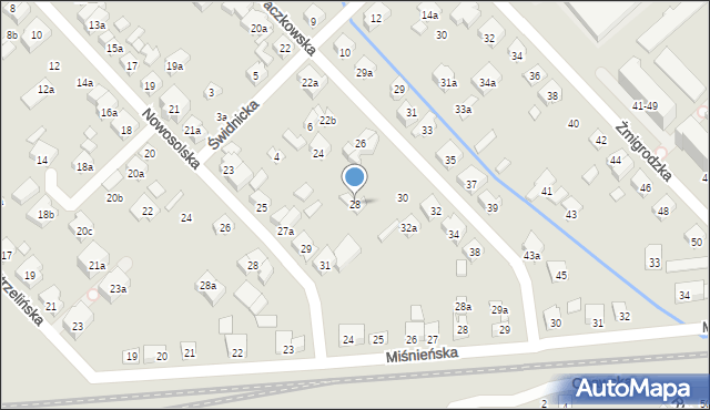 Poznań, Paczkowska, 28, mapa Poznania