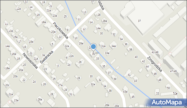 Poznań, Paczkowska, 31, mapa Poznania