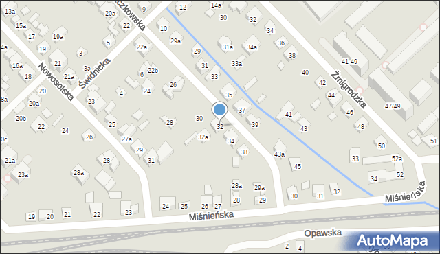 Poznań, Paczkowska, 32, mapa Poznania