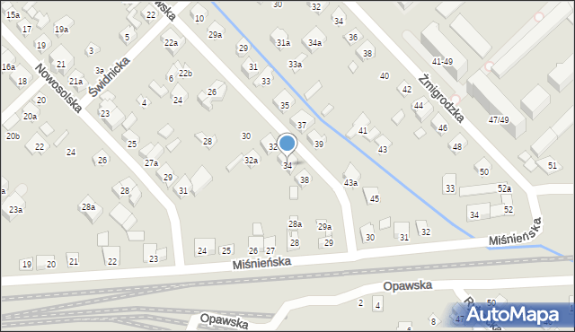 Poznań, Paczkowska, 34, mapa Poznania