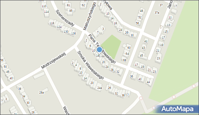 Poznań, Pana Twardowskiego, 16, mapa Poznania