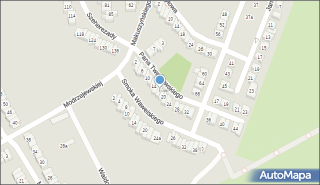 Poznań, Pana Twardowskiego, 18, mapa Poznania