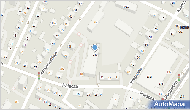 Poznań, Palacza Macieja, 18b, mapa Poznania