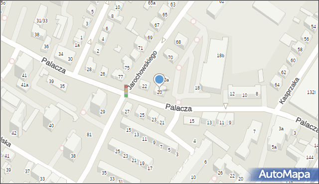 Poznań, Palacza Macieja, 20, mapa Poznania