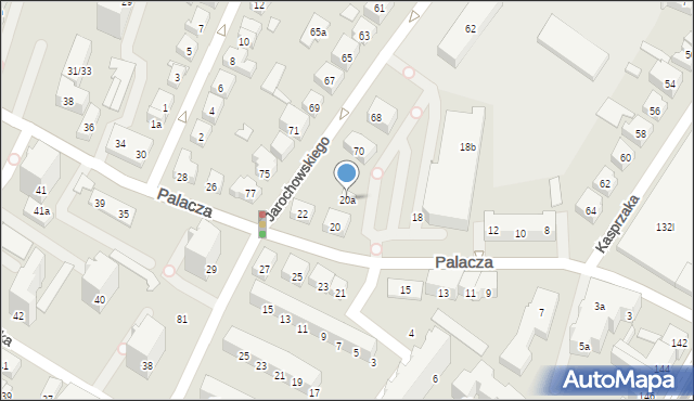 Poznań, Palacza Macieja, 20a, mapa Poznania
