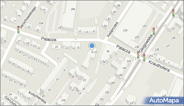 Poznań, Palacza Macieja, 7, mapa Poznania