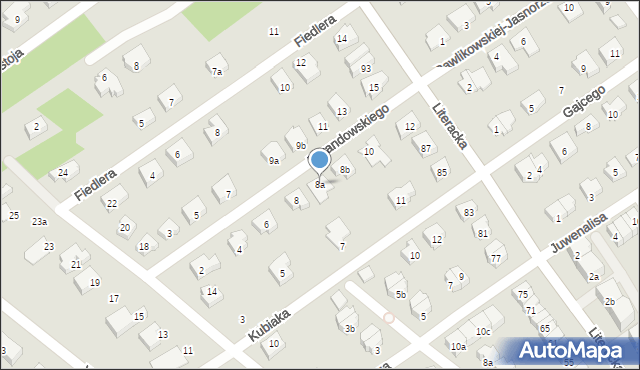 Poznań, Parandowskiego Jana, 8a, mapa Poznania