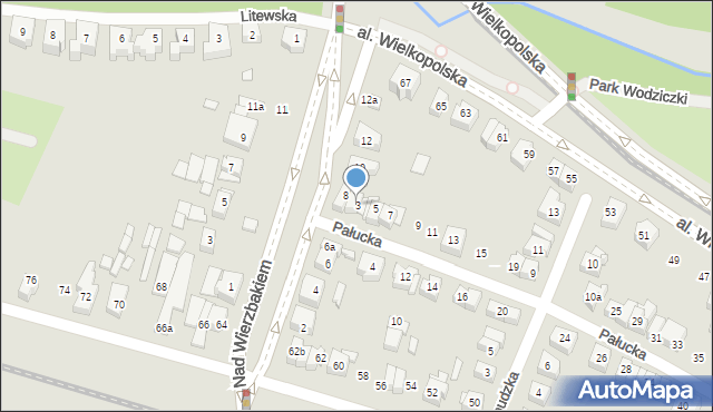 Poznań, Pałucka, 3, mapa Poznania