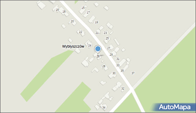 Prószków, Partyzancka, 26, mapa Prószków