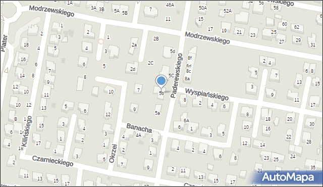 Pruszcz Gdański, Paderewskiego Ignacego Jana, 5b, mapa Pruszcz Gdański