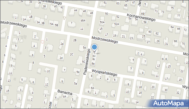 Pruszcz Gdański, Paderewskiego Ignacego Jana, 8e, mapa Pruszcz Gdański