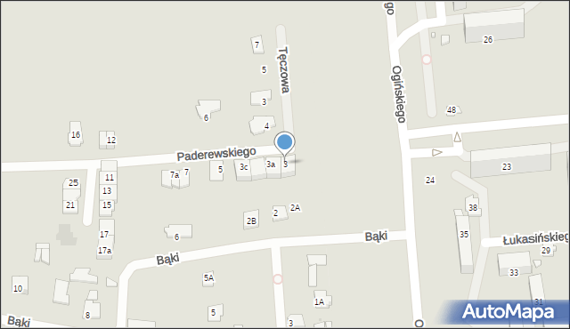 Pruszków, Paderewskiego Ignacego Jana, 3, mapa Pruszków