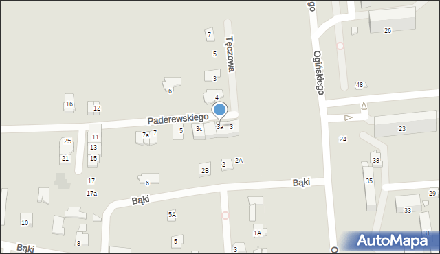 Pruszków, Paderewskiego Ignacego Jana, 3a, mapa Pruszków