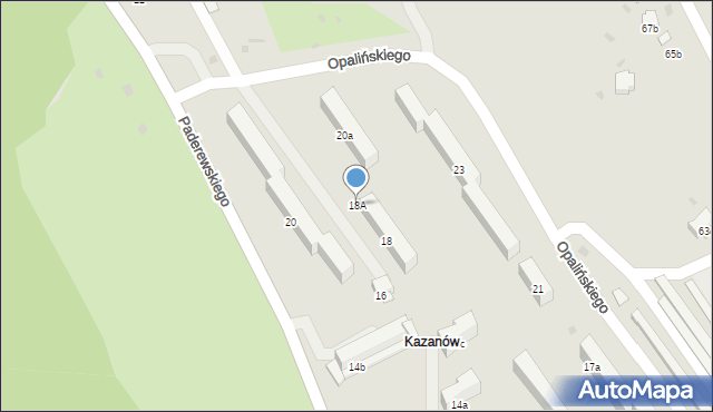 Przemyśl, Paderewskiego Ignacego Jana, 18A, mapa Przemyśla