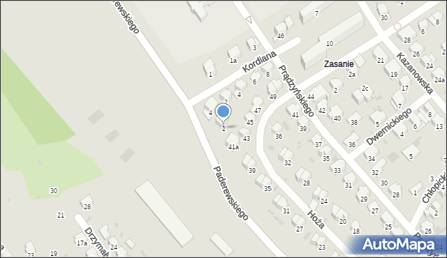 Przemyśl, Paderewskiego Ignacego Jana, 2, mapa Przemyśla