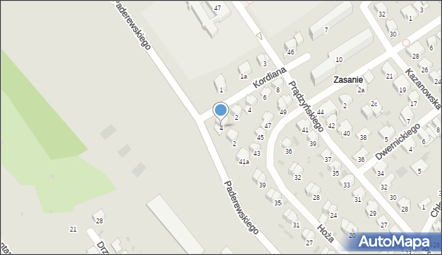 Przemyśl, Paderewskiego Ignacego Jana, 4, mapa Przemyśla