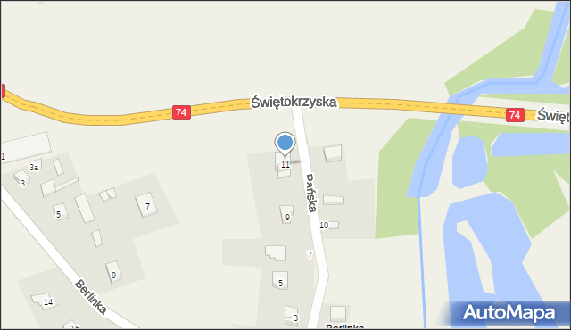 Przyjmo, Pańska, 11, mapa Przyjmo