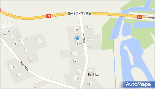 Przyjmo, Pańska, 9, mapa Przyjmo