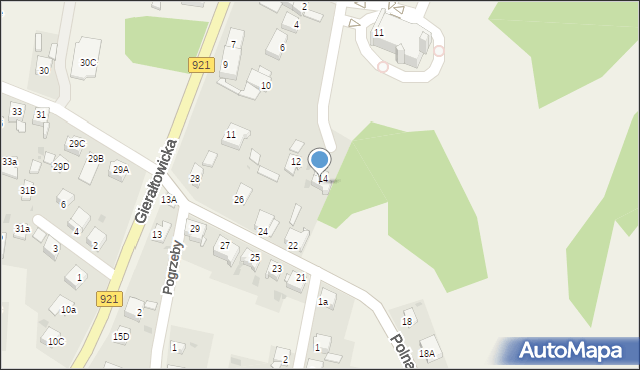 Przyszowice, Parkowa, 14A, mapa Przyszowice