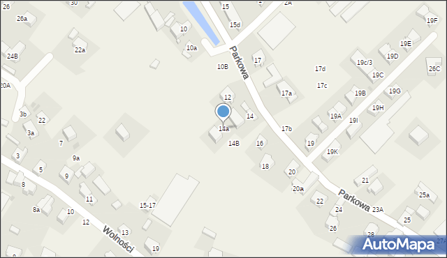 Psary, Parkowa, 14a, mapa Psary