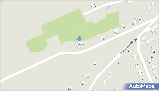 Pszów, Paderewskiego Ignacego Jana, 30h, mapa Pszów