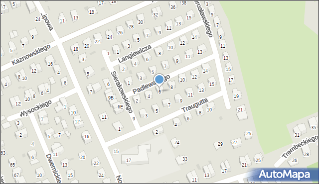 Puławy, Padlewskiego Zygmunta, gen., 6, mapa Puław