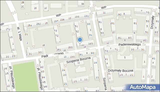 Pyskowice, Paderewskiego Ignacego Jana, 14/1, mapa Pyskowice