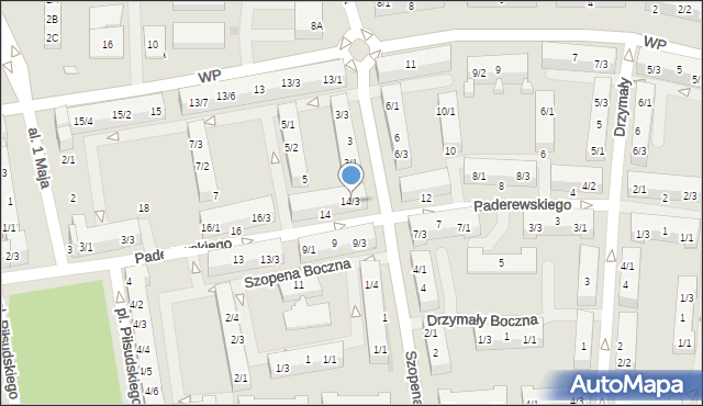 Pyskowice, Paderewskiego Ignacego Jana, 14/3, mapa Pyskowice