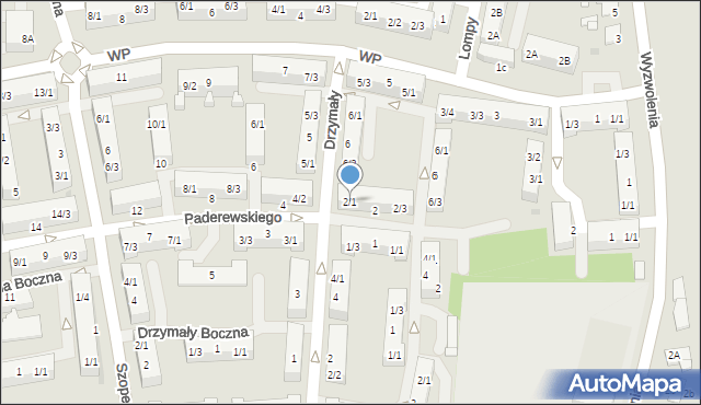 Pyskowice, Paderewskiego Ignacego Jana, 2/1, mapa Pyskowice