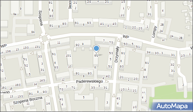 Pyskowice, Paderewskiego Ignacego Jana, 6/1, mapa Pyskowice