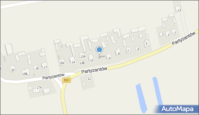 Rachanie, Partyzantów, 10, mapa Rachanie