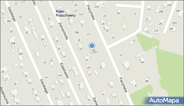 Radom, Pacyńska, 7, mapa Radomia