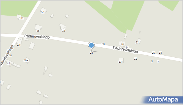 Radomsko, Paderewskiego Ignacego Jana, 15, mapa Radomsko