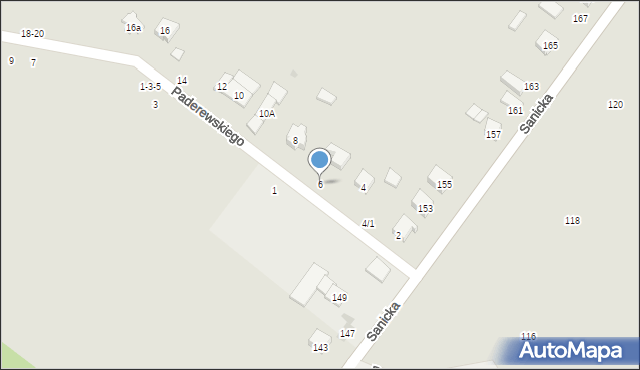 Radomsko, Paderewskiego Ignacego Jana, 6, mapa Radomsko