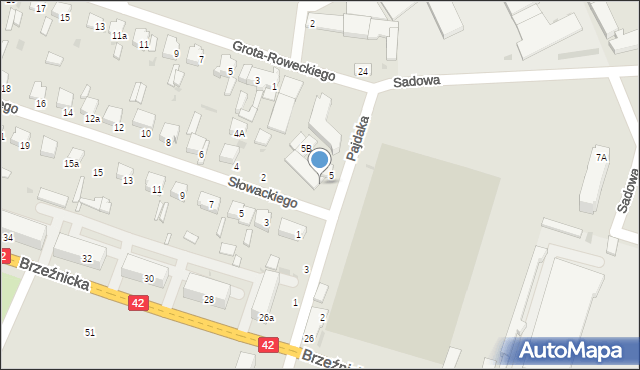 Radomsko, Pajdaka, 5a, mapa Radomsko