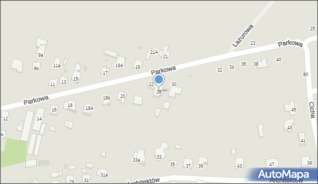 Radomsko, Parkowa, 26, mapa Radomsko