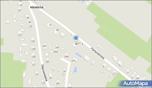 Radomsko, Partyzancka, 4B, mapa Radomsko