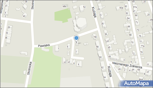 Radzionków, Pawlaka Edwarda, ks., 1A, mapa Radzionków