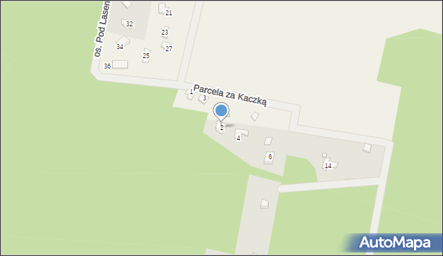 Radzymin, Parcela za Kaczką, 2, mapa Radzymin